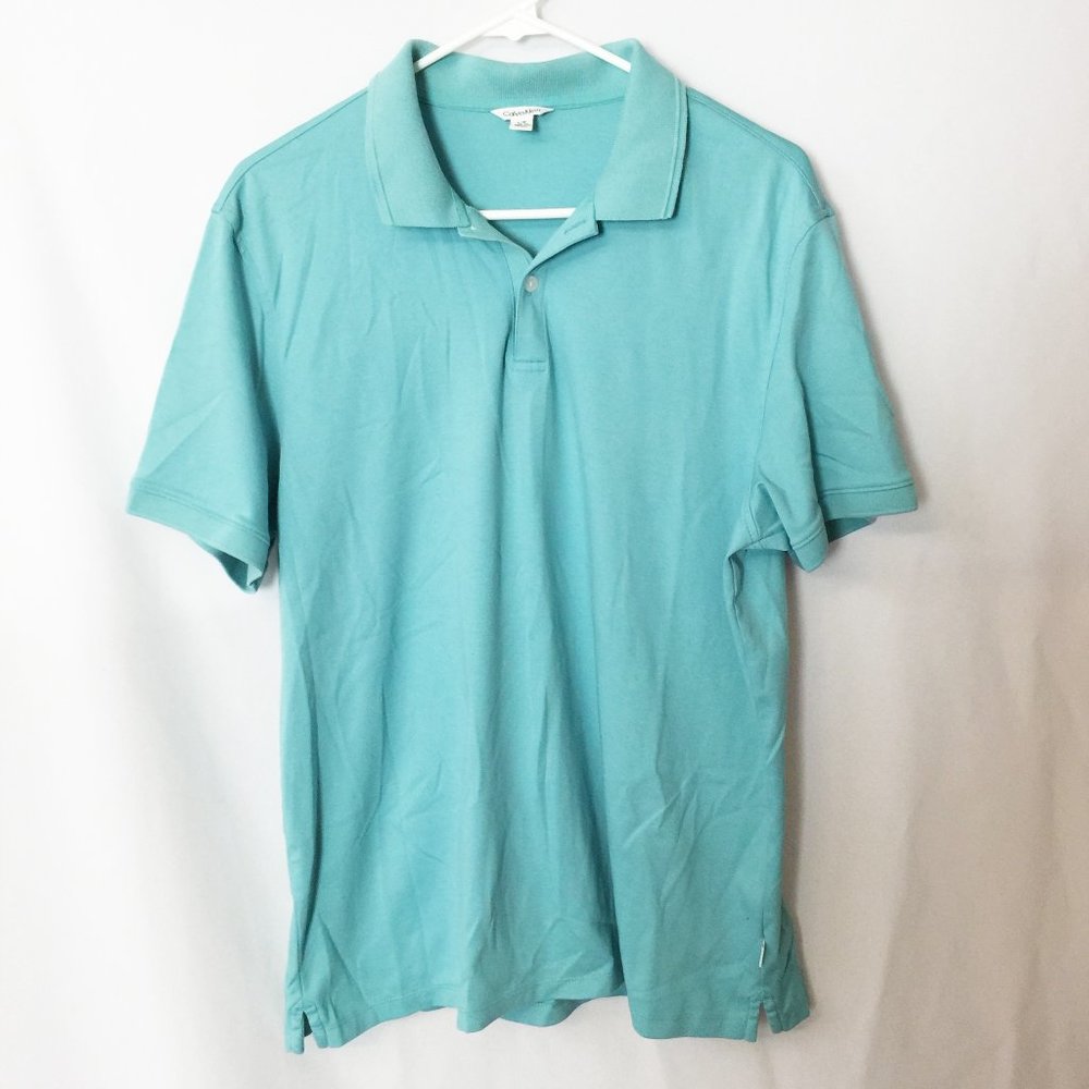 Calvin Klein Liquid Touch Polo Light Blue Large